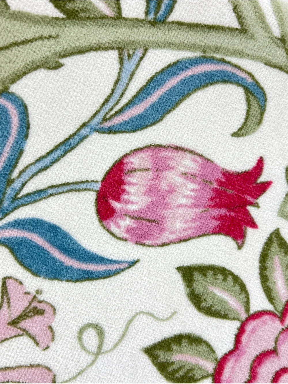 William Morris Bath Towels Floral Print Green Blue Pink Velour Cotton 2 Pc NEW